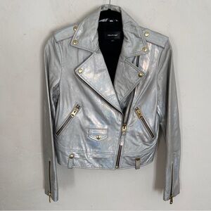 Mackage Lambskin Leather Motorcycle Jacket, Womens, Size XS